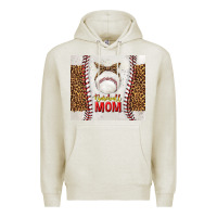 Oatmeal Heather baseball mom with leopard tumbler tbs Premium Hoodie - TumblerDesignByShophia