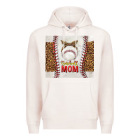 Pale Pink baseball mom with leopard tumbler tbs Premium Hoodie - TumblerDesignByShophia