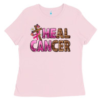 Bubblegum Pink Heal Cancer Ladies Tee - texasbilliewilder