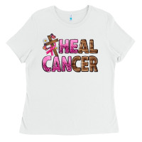 White Heal Cancer Ladies Tee - texasbilliewilder