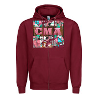 Burgundy cma Zipper Hoodie - LillyAllenDesigns