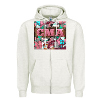 Oatmeal Heather cma Zipper Hoodie - LillyAllenDesigns