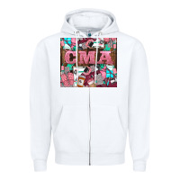White cma Zipper Hoodie - LillyAllenDesigns