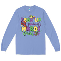 Colony Blue bead up bitches it's mardi gras Long Sleeve Tee - MaliasSmallBusiness