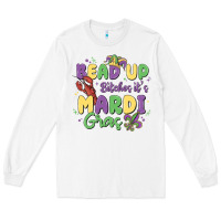 White bead up bitches it's mardi gras Long Sleeve Tee - MaliasSmallBusiness