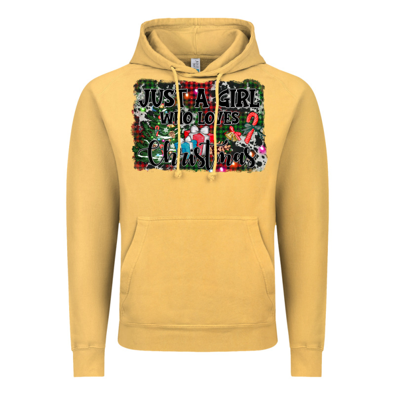 Just A Girl Who Loves Christmas Vintage Hoodie by AdoDesignShop | Teevron