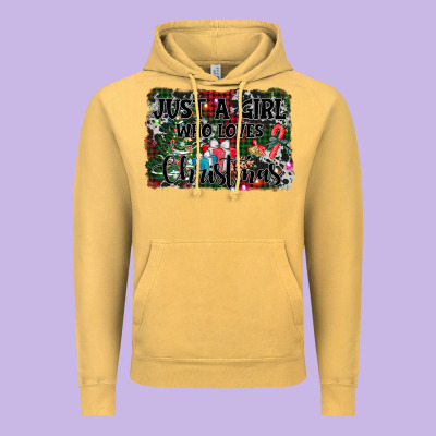 Just A Girl Who Loves Christmas Vintage Hoodie Designed By Adodesignshop