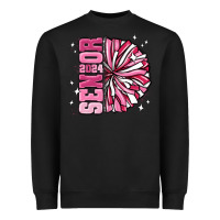 Black senior 2024 pink cheer Heavyweight Sweatshirt - MaliasSmallBusiness