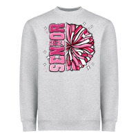 Heather Grey senior 2024 pink cheer Heavyweight Sweatshirt - MaliasSmallBusiness
