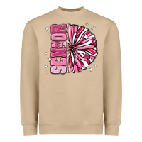 Mushroom senior 2024 pink cheer Heavyweight Sweatshirt - MaliasSmallBusiness