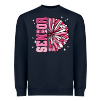 Navy senior 2024 pink cheer Heavyweight Sweatshirt - MaliasSmallBusiness