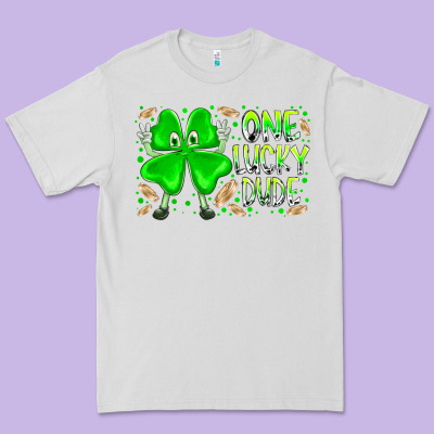 One Lucky Dude Premium Tee Designed By Racoondesign