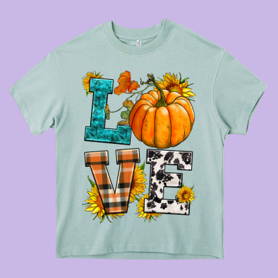 Love Pumpkin Heavy Core Tee Designed By Hra Design Shop