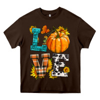 Chocolate Brown love pumpkin Heavy Core Tee - HRA Design Shop