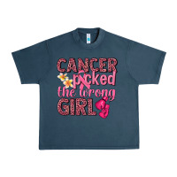 Midnight Navy cancer picked the wrong girl Urban Heavy Tee - NancyCooperArtShop