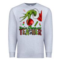Heather Grey Christmas Character Premium Sweatshirt - NancyCooperArtShop