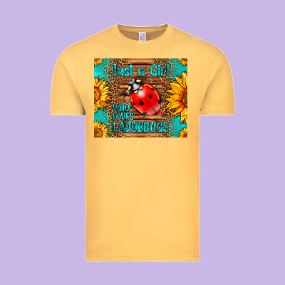 Just A Girl Who Loves Ladybugs Vintage Tee Designed By Lillyallendesigns