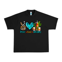 Black peace love whiskey Urban Heavy Tee - AdoDesignShop