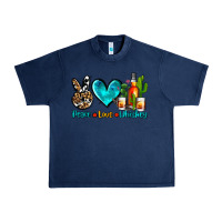 Navy peace love whiskey Urban Heavy Tee - AdoDesignShop
