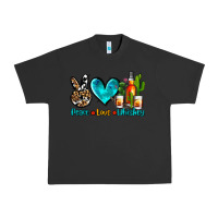 Pigment Black peace love whiskey Urban Heavy Tee - AdoDesignShop