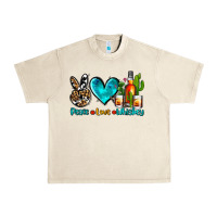 Sandshell peace love whiskey Urban Heavy Tee - AdoDesignShop