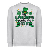 Heather Grey the leprechauns made me do it Heavyweight Sweatshirt - MaliasSmallBusiness