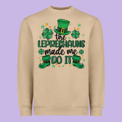 The Leprechauns Made Me Do It Heavyweight Sweatshirt Designed By Maliassmallbusiness