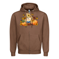 Chestnut fall scarecrow Zipper Hoodie - LillyAllenDesigns