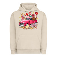 Pigment French Oak Valentine's Day Truck Farm Animals Urban Hoodie - FaDigitalArtStudio