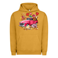 Pigment Peanut Butter Valentine's Day Truck Farm Animals Urban Hoodie - FaDigitalArtStudio