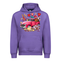 Tulip Valentine's Day Truck Farm Animals Urban Hoodie - FaDigitalArtStudio
