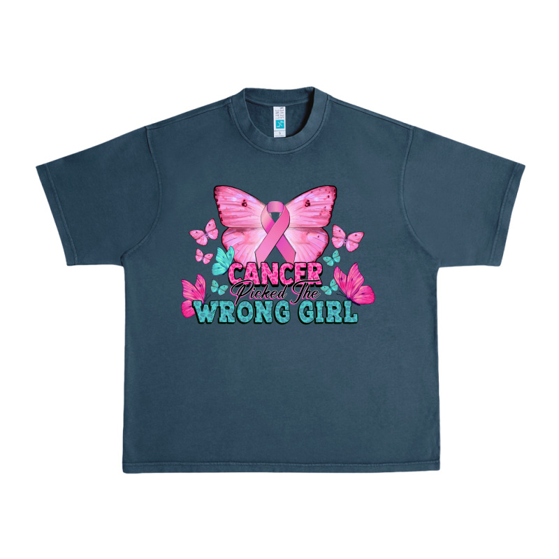 Cancer Picked The Wrong Girl Urban Heavy Tee by NancyCooperArtShop | Teevron