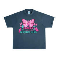 Midnight Navy cancer picked the wrong girl Urban Heavy Tee - NancyCooperArtShop
