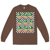 Chestnut boujee checker board leprechaun Long Sleeve Tee - MaliasSmallBusiness
