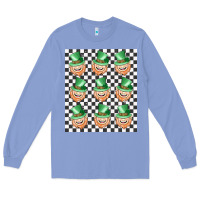 Colony Blue boujee checker board leprechaun Long Sleeve Tee - MaliasSmallBusiness