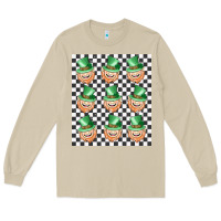 Mushroom boujee checker board leprechaun Long Sleeve Tee - MaliasSmallBusiness