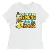 White when life gives you lemons grab the vodka Ladies Tee - Zillion Design Studio
