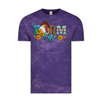 Cloud Purple Western Farm Life Rooster Head Vintage Tee - LillyAllenDesigns