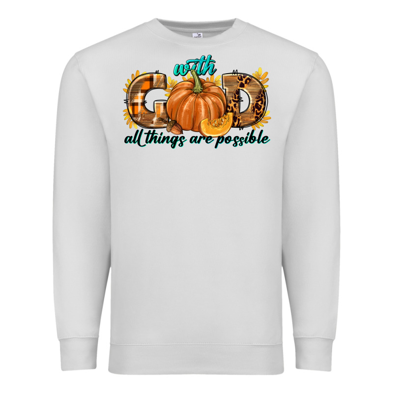 With God All Things Are Possible Premium Sweatshirt by texasbilliewilder | Teevron