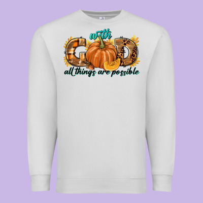 With God All Things Are Possible Premium Sweatshirt Designed By Texasbilliewilder