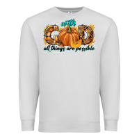 Dove Grey With God All Things Are Possible Premium Sweatshirt - texasbilliewilder