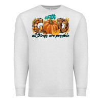 Oatmeal Heather With God All Things Are Possible Premium Sweatshirt - texasbilliewilder