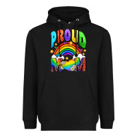 Black Proud Mom Heavyweight Hoodie - NancyCooperArtShop