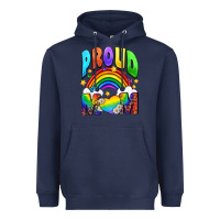 Navy Proud Mom Heavyweight Hoodie - NancyCooperArtShop