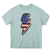 Arona American lightning bold 4th of july Heavy Core Tee - CowGirlArtShop