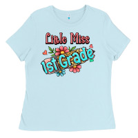 Baby Blue little miss first grade Ladies Tee - RanaPortraitStore