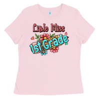Bubblegum Pink little miss first grade Ladies Tee - RanaPortraitStore