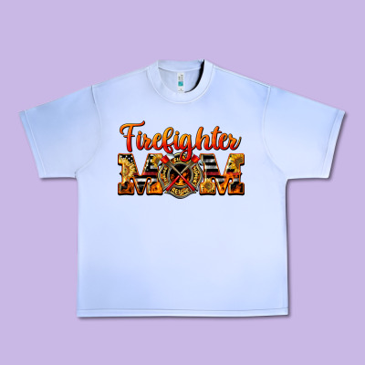 American Firefighter Mom Urban Heavy Tee Designed By Lillyallendesigns
