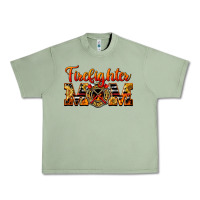 Oil Green American Firefighter Mom Urban Heavy Tee - LillyAllenDesigns