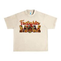 Sandshell American Firefighter Mom Urban Heavy Tee - LillyAllenDesigns
